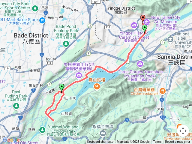 大漢溪左岸自行車道（美術館-中庒吊橋）