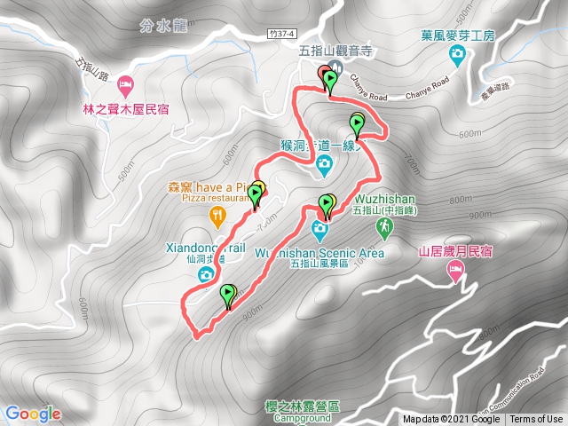 金龜岩-猴洞-五指山橫向步道