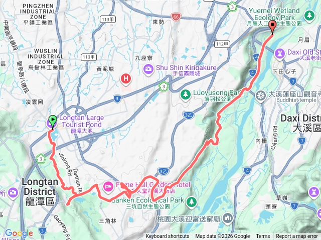 20260408 龍潭大池 三坑老街 大溪河濱公園 UBike騎行