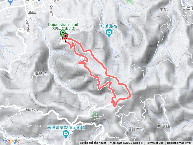 汐止大尖山、四分尾山O型路線