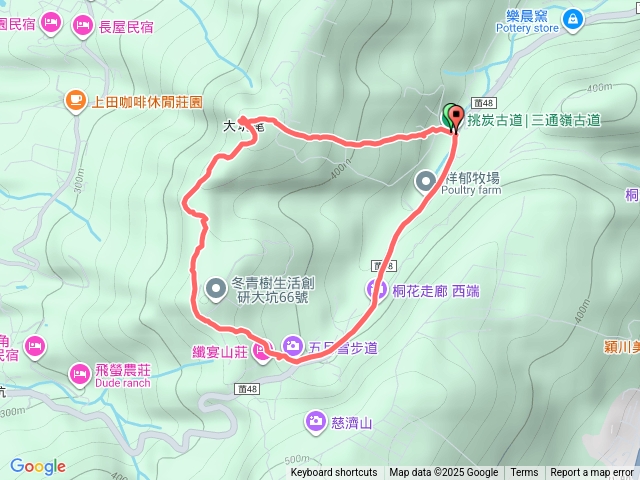 苗栗三義挑炭古道(三通嶺古道)O型預覽圖