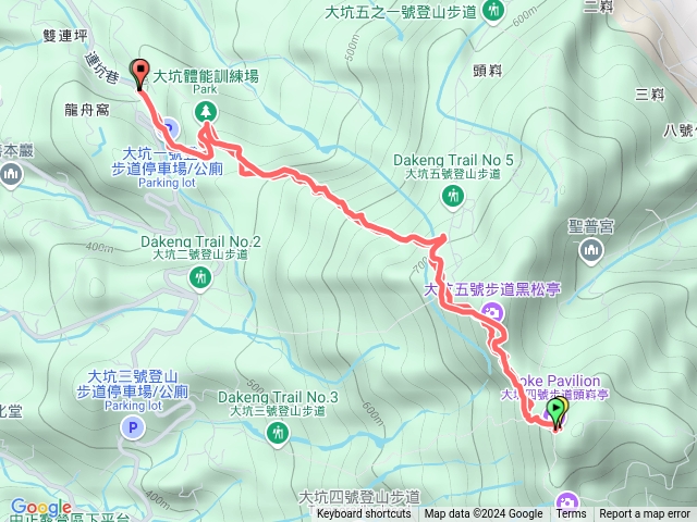 大坑1號接5號到頭嵙山（原路折返）預覽圖