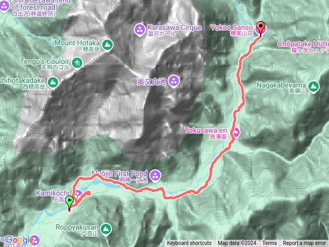 上高地至橫尾山莊
