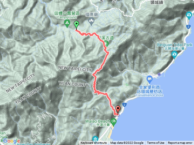 烏山越嶺～坪溪古道～石空古道～出外澳