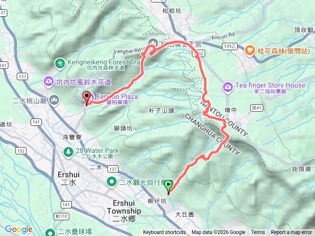二水二八彎古道上松柏坑山-登廟步道下豐柏廣場預覽圖