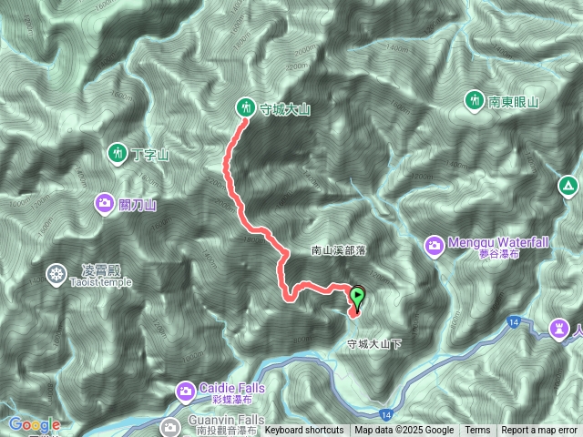 2025-10-18-守關山南峰走守城大山