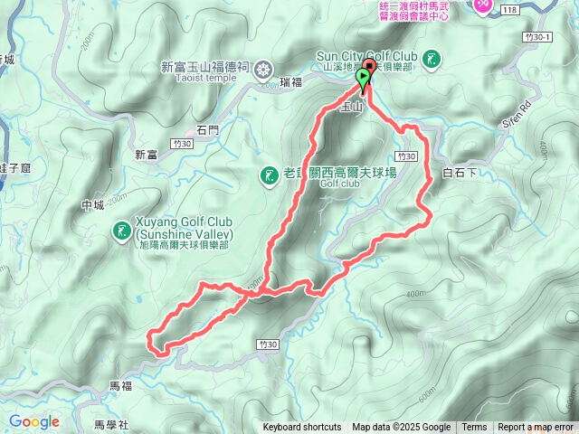 關西赤柯山-東西獅頭山-馬福山-玉山 8字型連走