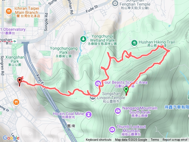 台北市小百岳集起來南港山縱走親山步道(拇指山、南港山、象山、九五峰)_22-350公尺里程8.1