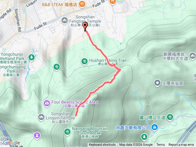 四獸山市民森林停車場-取南港山三角點往返（經九五峰）預覽圖