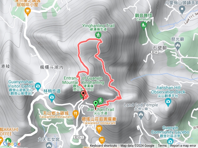 北橫古道第一段 觀音山 O型