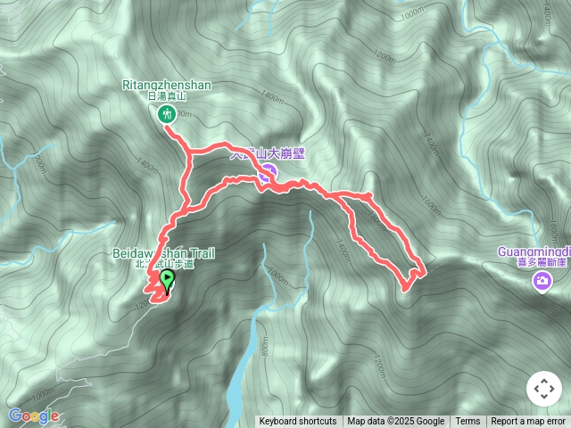 日湯真山西大武山西北峰西大武山20250510
