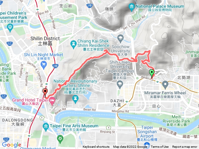 劍南路站->劍潭站Quemoy界寮縱走