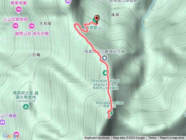 馬那邦山珠湖登山口到三角點預覽圖