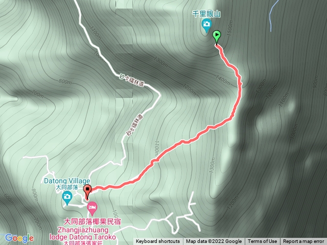 千里眼山回程