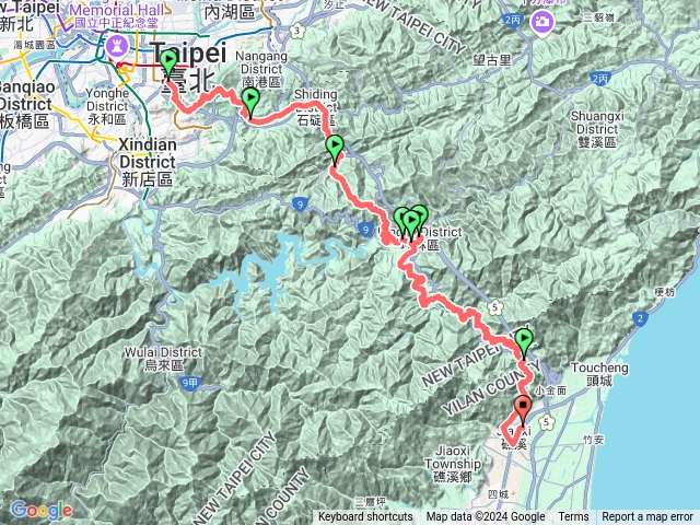 淡蘭古道南路全軌跡(以深坑、坪林為接駁點)預覽圖