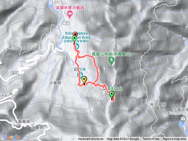 溪頭賞鳥登山步道天文台