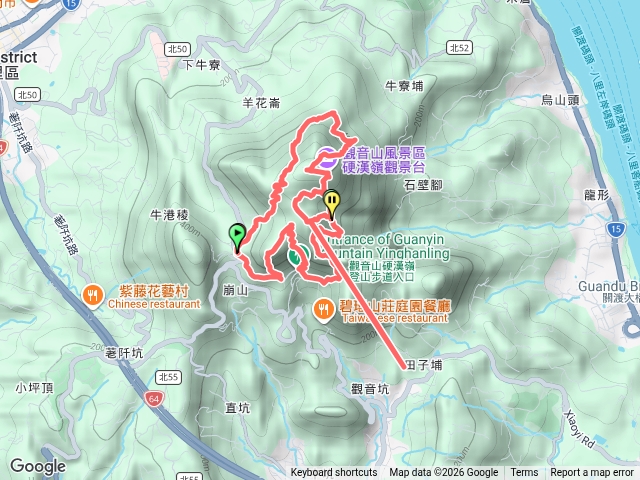 觀音山北橫環狀路線預覽圖