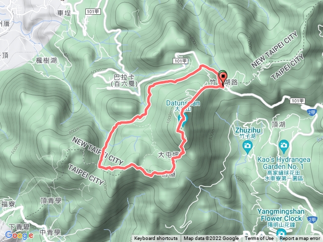 大屯山O型走（鞍部-二子坪-面天坪-西峰-南峰-主峰-鞍部）