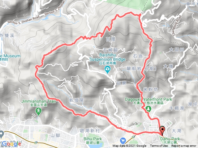 內湖東北西三稜疊翠心型徑
