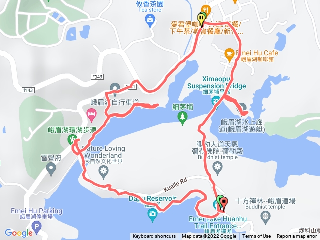 峨嵋環湖步道、細茅埔吊橋、峨嵋遊艇碼頭