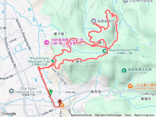 六福中山路口--五酒桶山--山鼻山--南天宮預覽圖