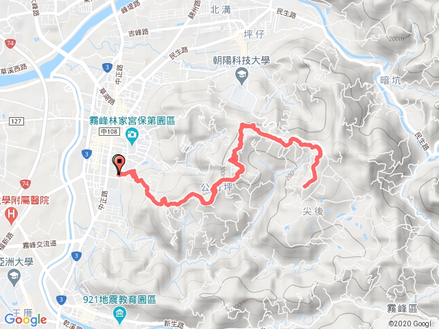 阿罩霧山公園到三角點到尖後土地公360度觀景台上下