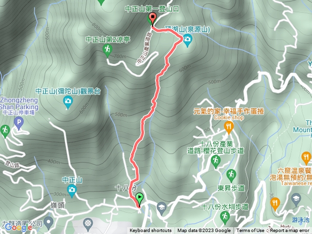 登山路尾至中正山第一登山口