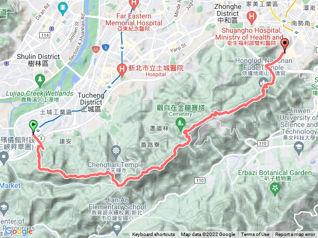 健行日記007 ─ 土城頂埔捷運站到中和烘爐地