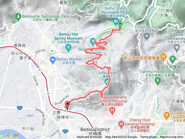 北投大砲石、石壇山、熱海岩場、唭哩岸烏尖連峰預覽圖