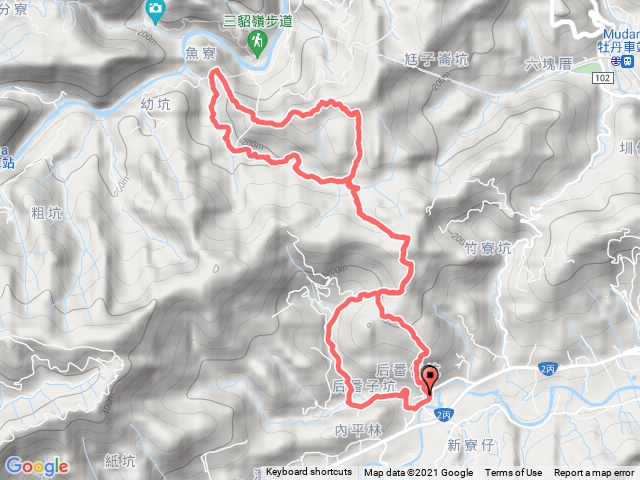 2021/08/31雙溪 后番子坑-艋舺古道-283峰-三貂嶺-新路尾古道-后番子坑 8字型