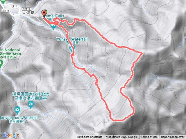 逐鹿山第二登山口，逐鹿山，卡保山，雲森瀑布