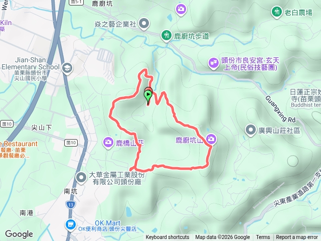 2026-08-22 鹿廚坑山步道.gpx預覽圖