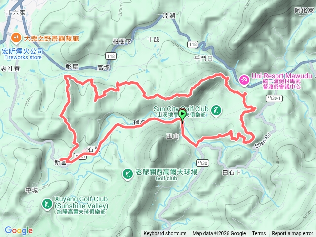 20260417白石下山-金山西峰-蕩跋山-劉家界山-老社寮山-新富山O行