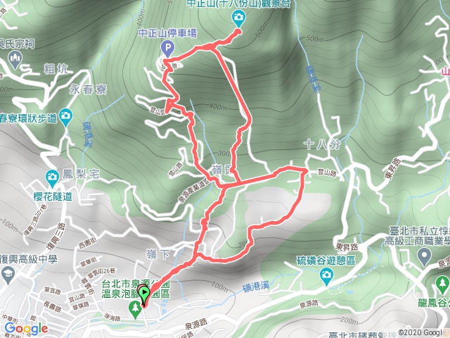 中正山郵政訓練所步道Ｏ型