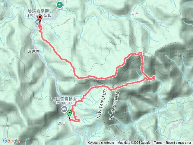 20241116雙溪泰平-烏山古道東段-610鞍部-石盤寮瀑布-630鞍部-橫山-壽山宮稜線-壽山宮