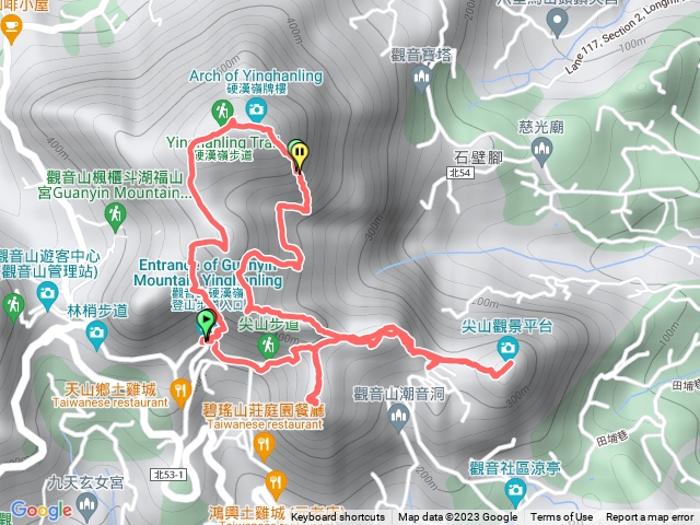 觀音山硬漢嶺、占山、凌雲尖、駱駝嶺