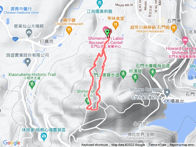 石門山-起訖勞工育樂中心停車場