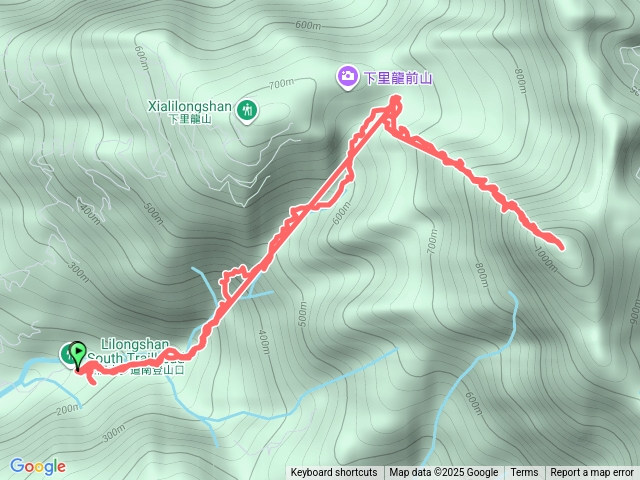 里龍山南登山口到三角點來回預覽圖