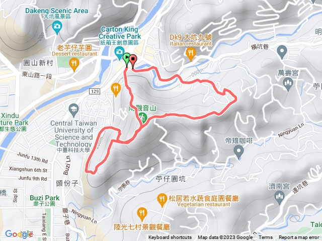 南觀音山+竹林+相思步道+青春嶺，雙O路線預覽圖