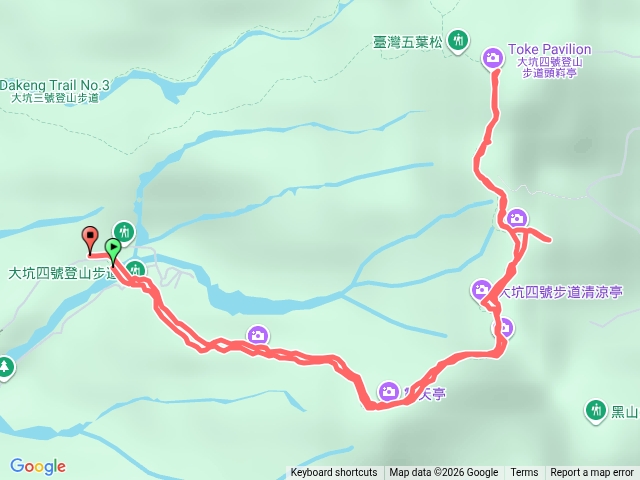 新大坑四號吊橋路線預覽圖