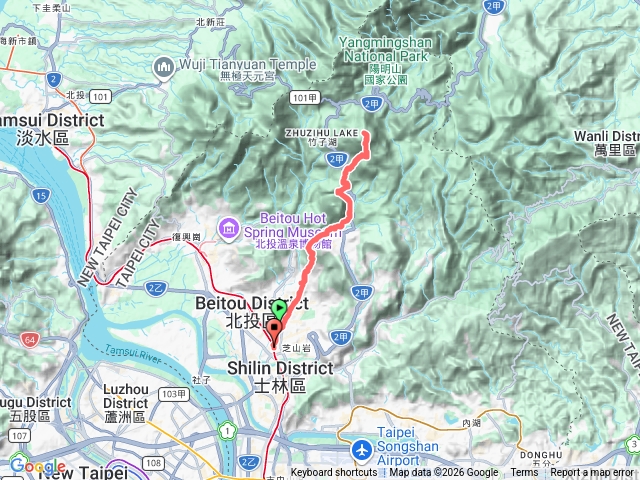 芝山捷運站出發登七星山主峰原路折返