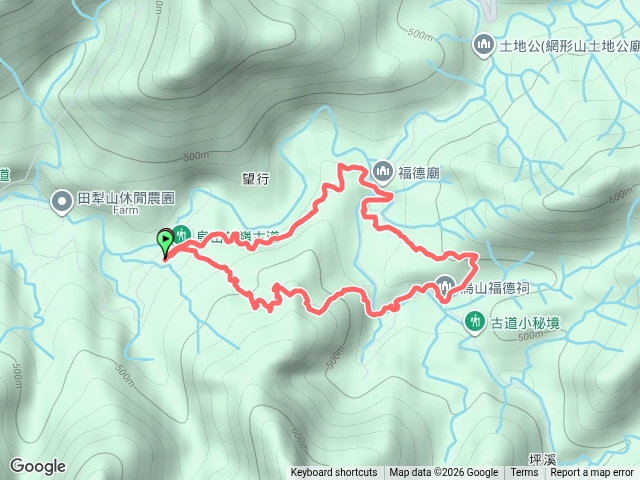 烏山越嶺古道O型走預覽圖