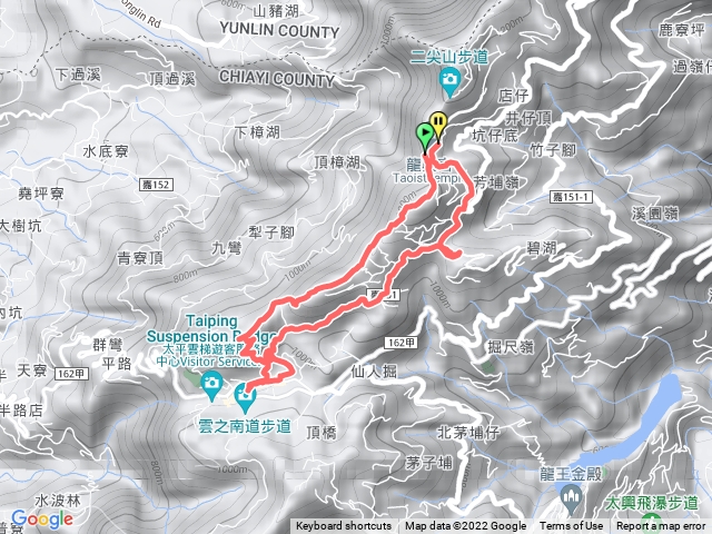雲嘉連峰，龍興宮-馬鞍山-梨子腳山-太平山-三元宮