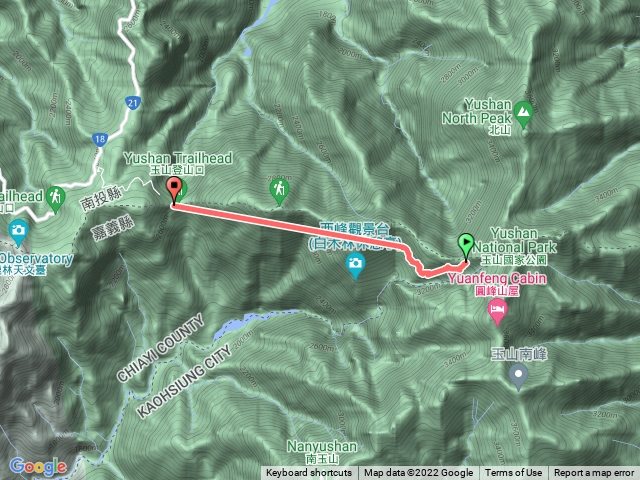 塔塔加登山口到排雲山莊