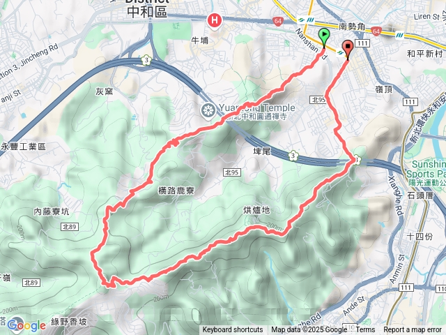 2025微笑山線縱走尋寶集章任務微笑山線：【天上山系】烘爐地土地公段202507131749