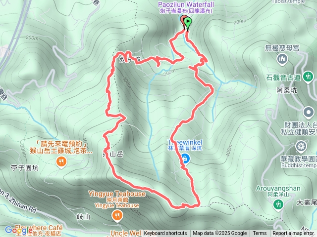 炮仔崙瀑布～猴山岳大O型