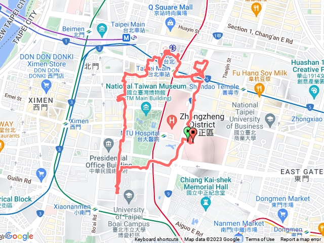 20230821 台大東址 立院 監察院  行政院 北車  台灣省城隍廟 總統府 司法院