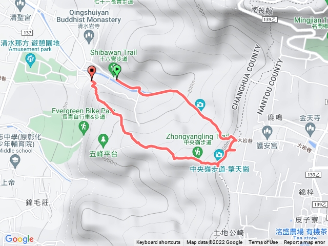 十八彎古道接中央嶺步道