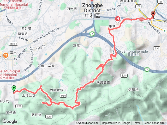 2026-07-08清化里內冷水坑山青龍嶺大尖山二尖山新加坡山牛埔頭山圓覺禪寺下景安站