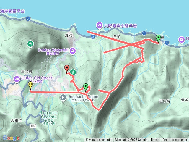 劍龍稜，鋸齒岩，茶壺山縱走預覽圖
